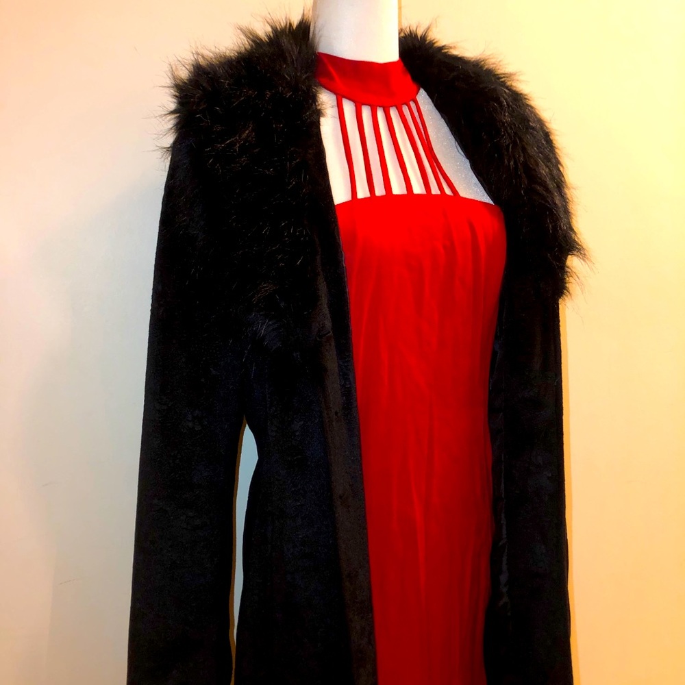 Red Caged Choker Dress